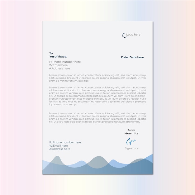 letterhead modern templates