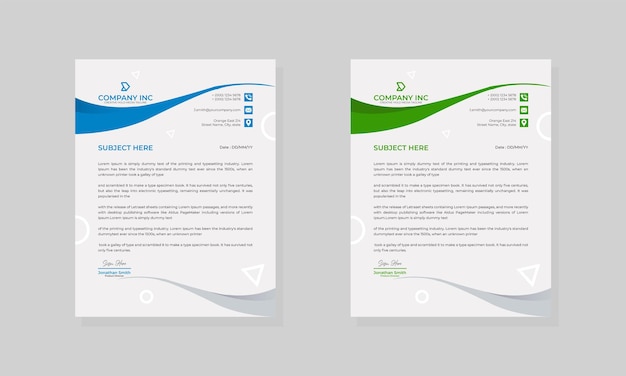 Letterhead psd template