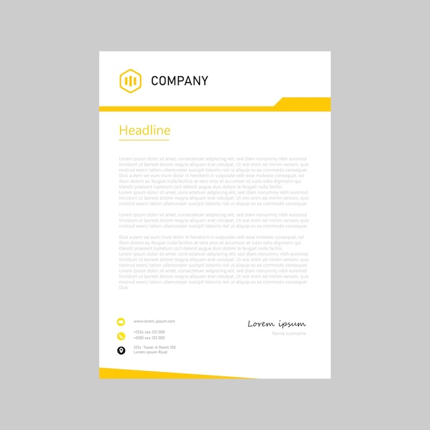 Letterhead template in abstract style design