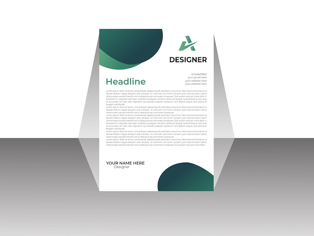 Vector letterhead template in abstract style design