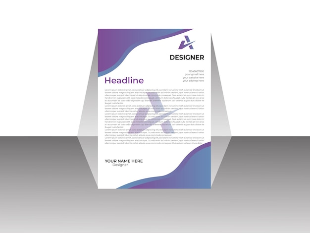 Letterhead template in Abstract style design