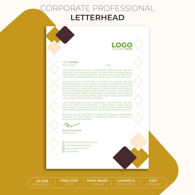 Letterhead template Corporate Modern Business