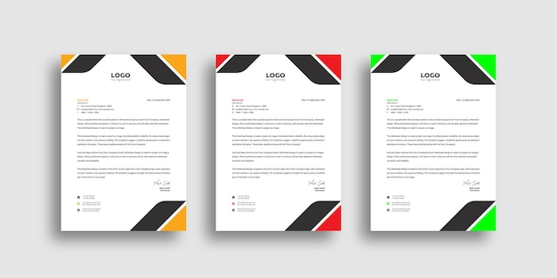 Letterhead template design premium design