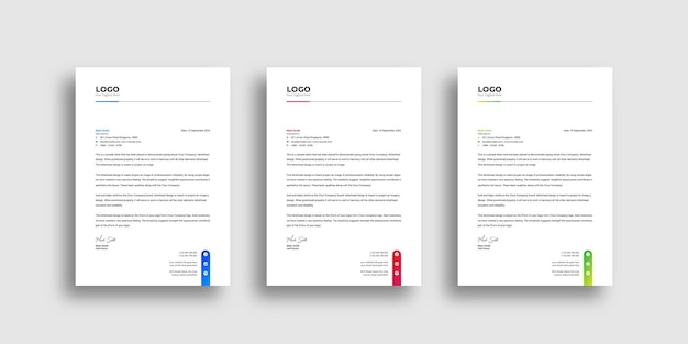 letterhead template design premium design