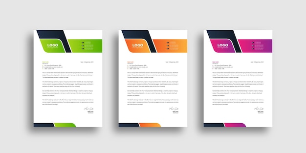 letterhead template design premium design