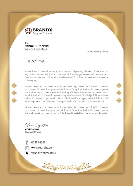 Letterhead template design vector