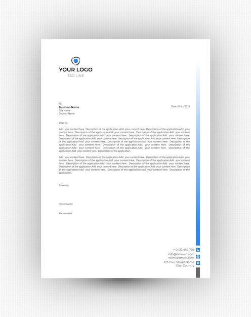 Letterhead Template Design Vector