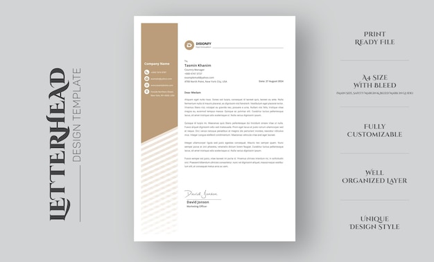 Vector letterhead template design