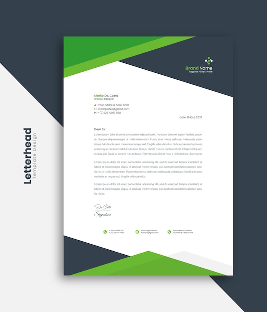 Letterhead Template Design