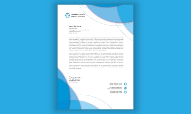 Letterhead template design