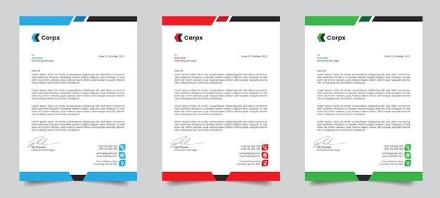 Letterhead Template Design