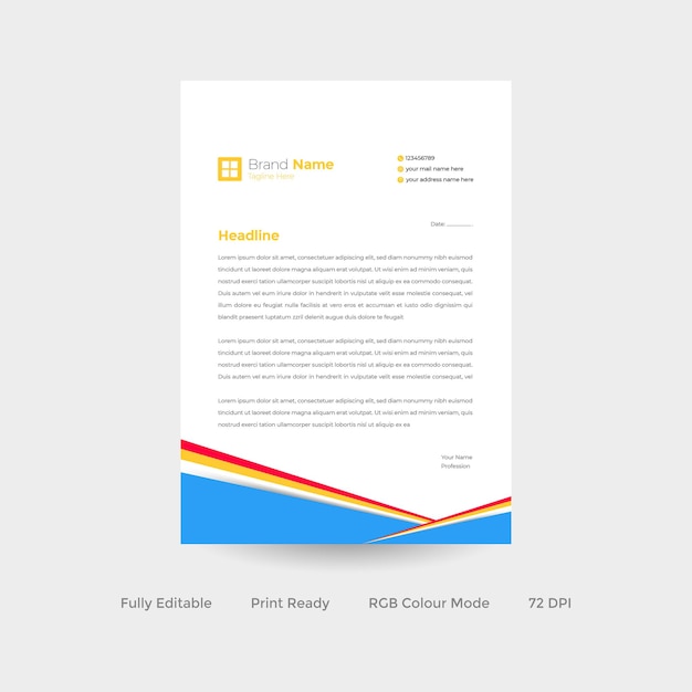 Letterhead template design