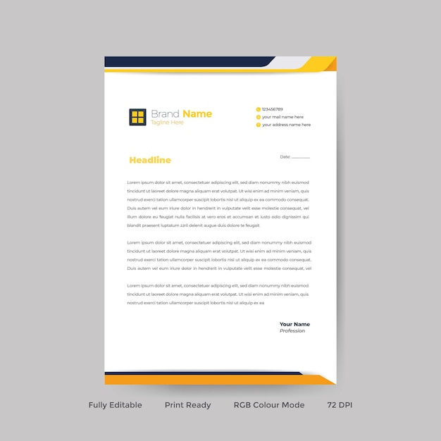 letterhead template design