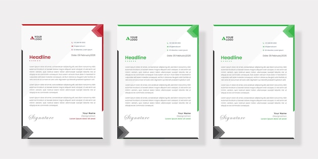 Letterhead дизайн шаблона