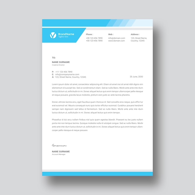 Letterhead Template  Design