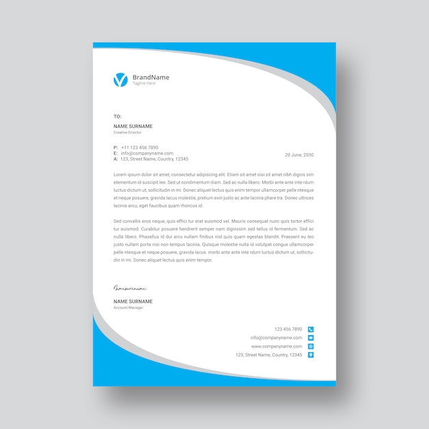 Vector letterhead template  design