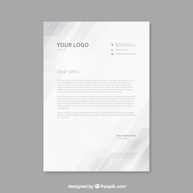 Letterhead template in gradient style