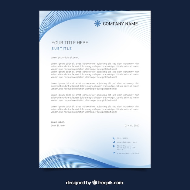 Letterhead template in gradient style