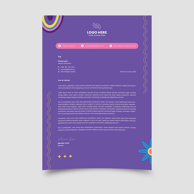 Letterhead Template Vector Design