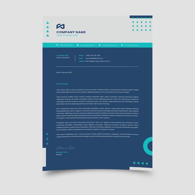 Letterhead Template Vector Design