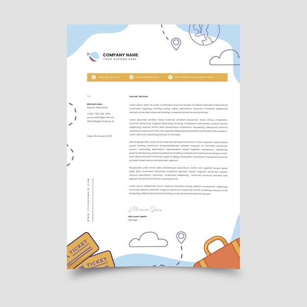 Vector letterhead template vector design