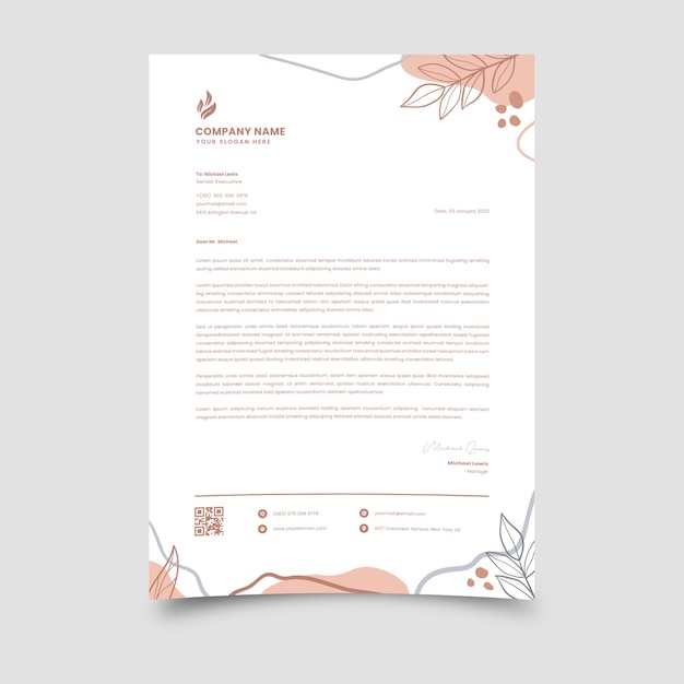 letterhead template vector design