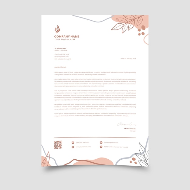 Vector letterhead template vector design