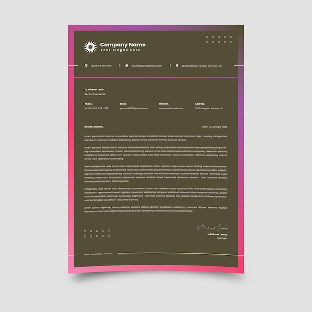 Letterhead Template Vector Design