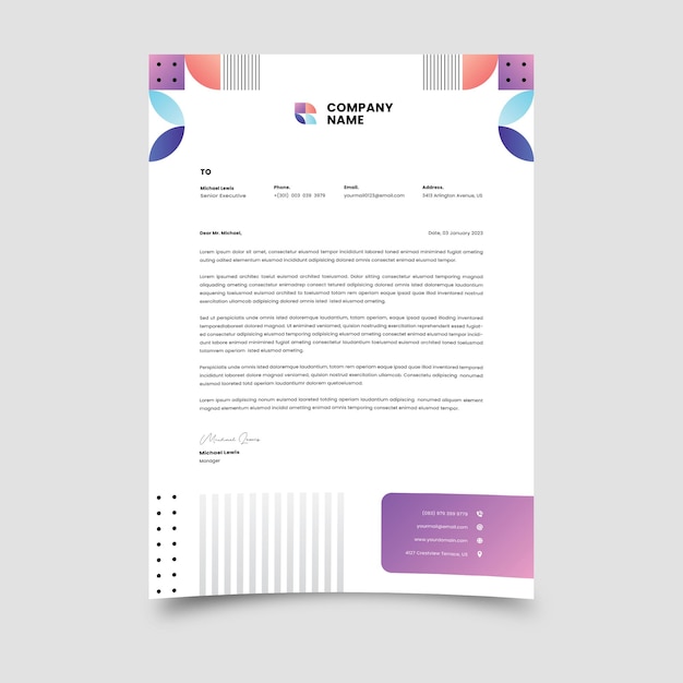 Letterhead Template Vector Design