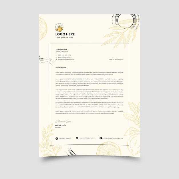 Vector letterhead template vector design