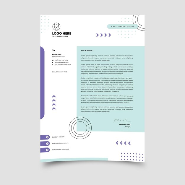 Vector letterhead template vector design