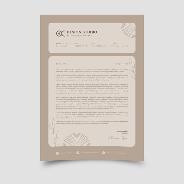 Vector letterhead template vector design