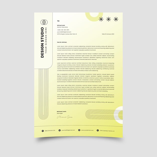 Vector letterhead template vector design