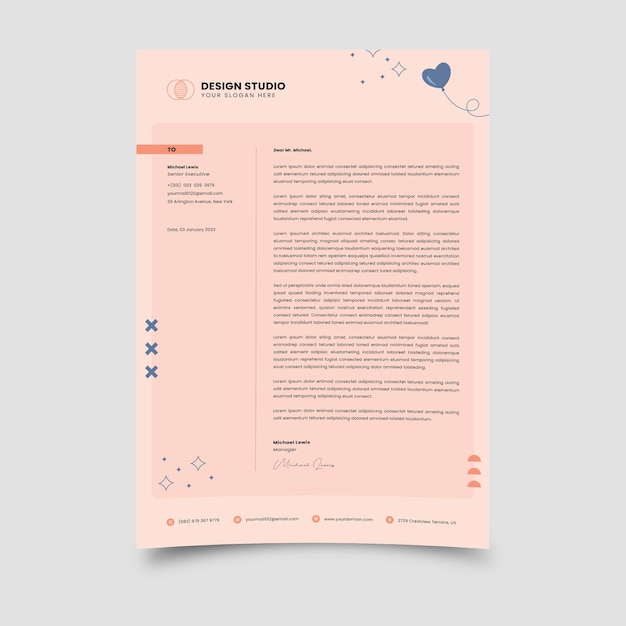 Letterhead Template Vector Design