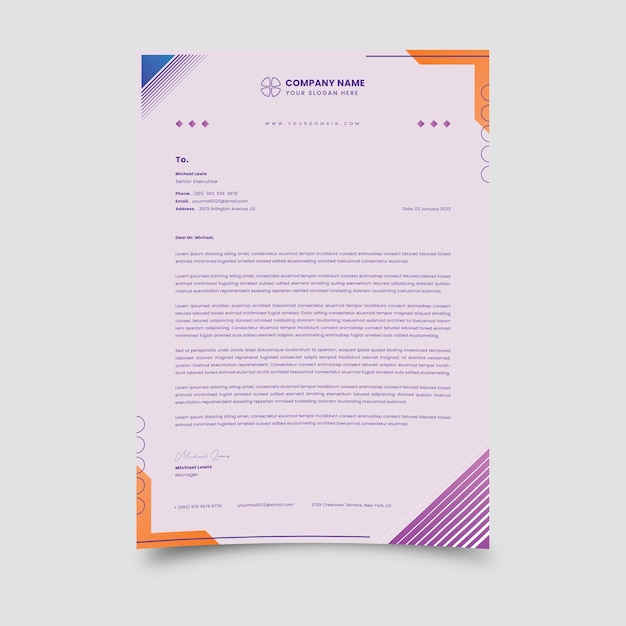 Letterhead Template Vector Design