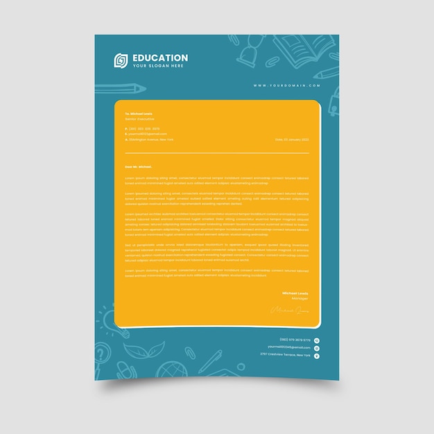 Vector letterhead template vector design