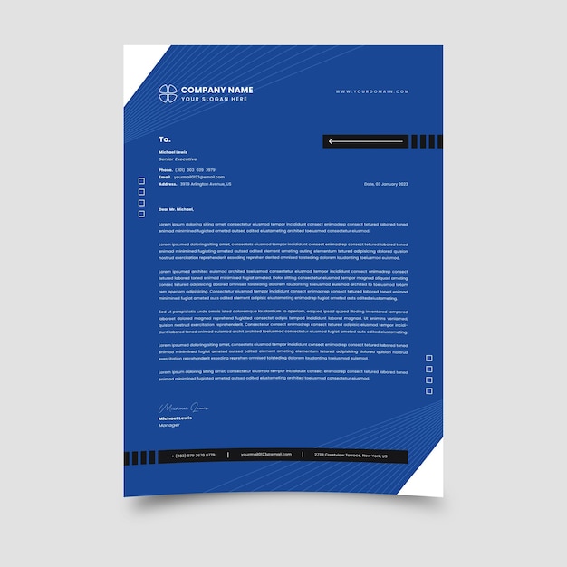 Letterhead Template Vector Design