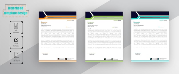 Vector letterhead template vector design