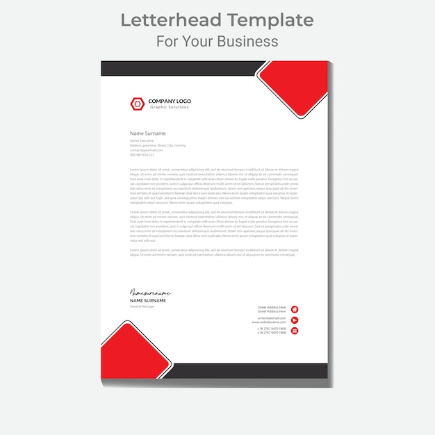 Letterhead template for your business very easy to customize for every file