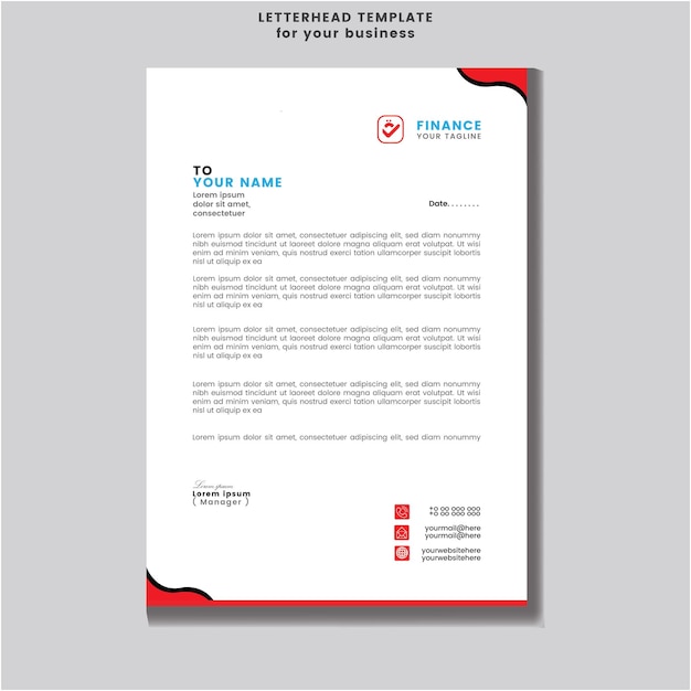Letterhead template for your business. very easy to customize for every file.