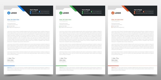 Vector letterhead template