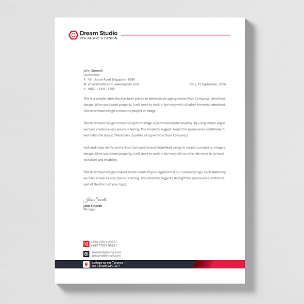 Vector letterhead template