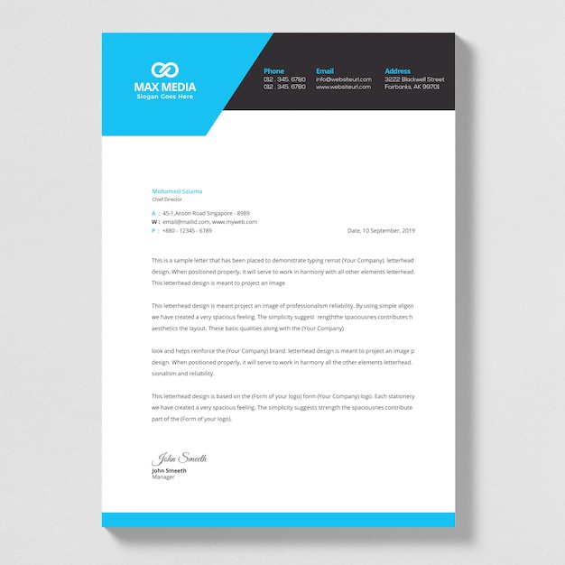 Vector letterhead template