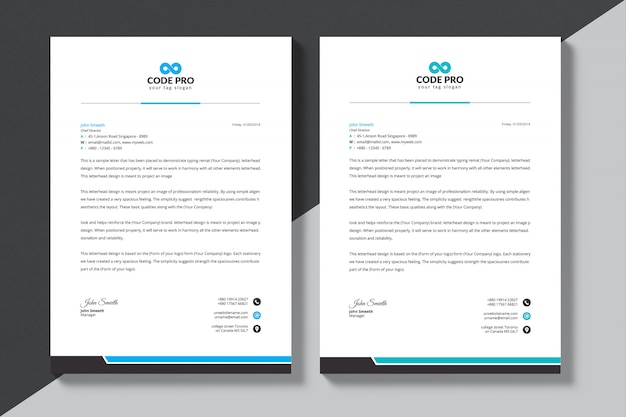 Letterhead template