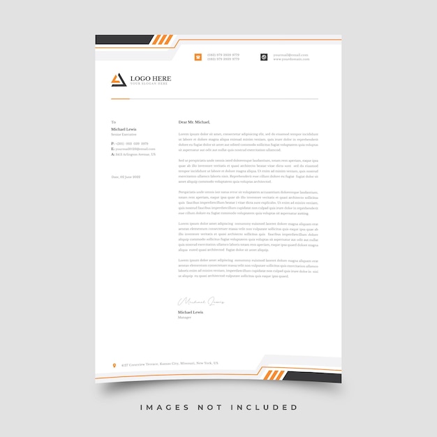 Vector letterhead template