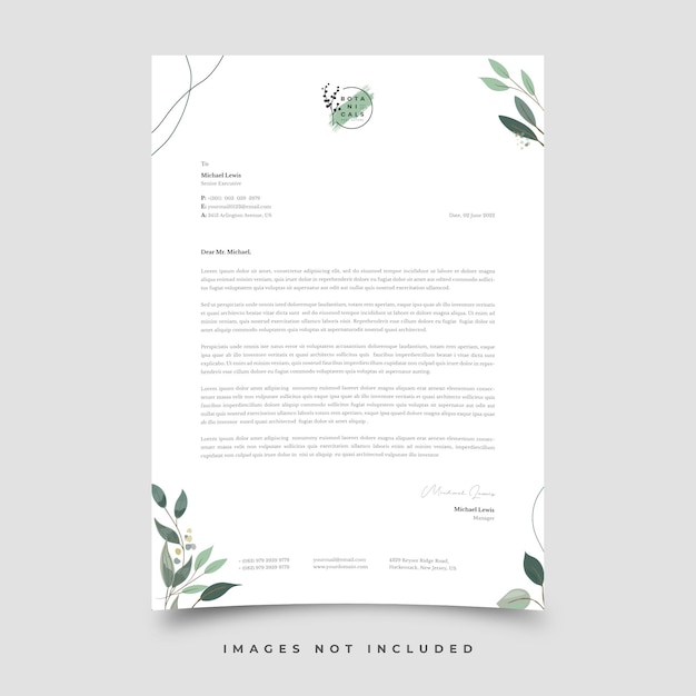 Vector letterhead template