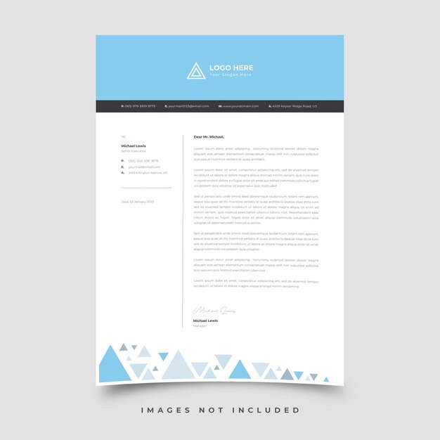 Vector letterhead template