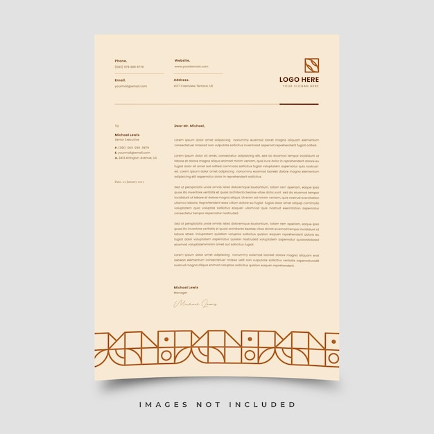 Vector letterhead template