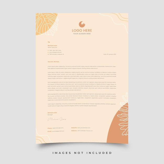 Vector letterhead template