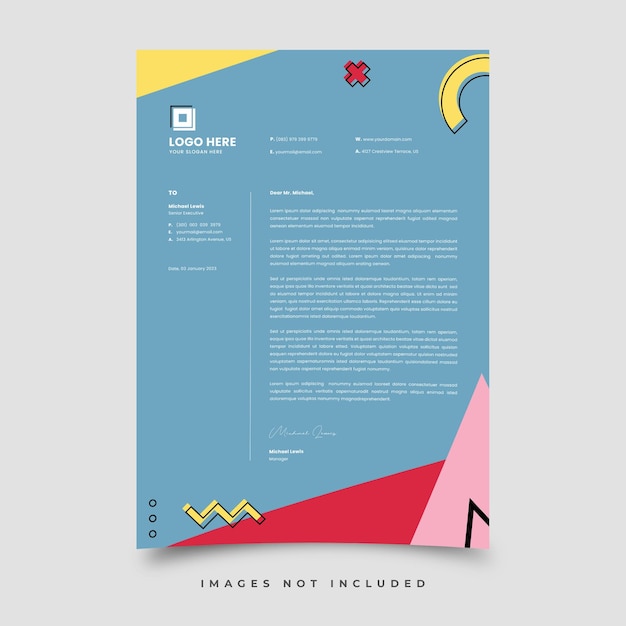 Vector letterhead template